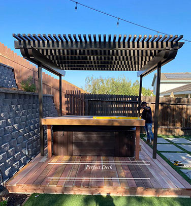 Cedar Decking in Montebello