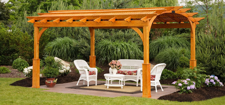 Cedar Wood Pergola Installation in Montebello, CA