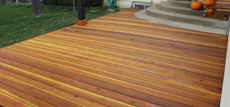 Smooth Redwood Decking in Montebello, CA